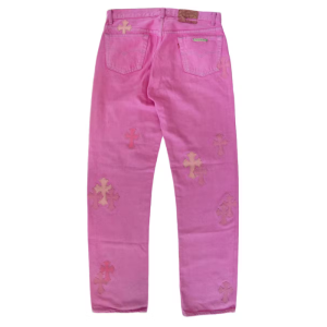 Chrome Hearts Denim Pink Jeans