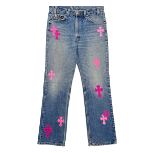 Chrome Hearts Denim Pink Women’s Jeans