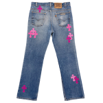 Chrome Hearts Denim Pink Women’s Jeans