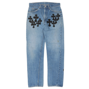 Chrome Hearts Levi’s Cross Patch Jeans Blue