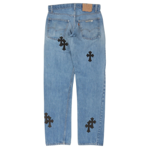 Chrome Hearts Levi’s Cross Patch Jeans Blue