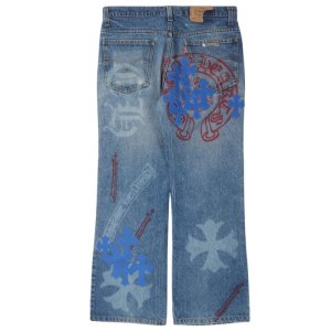 Chrome Hearts Levi’s Stencil Cross Patch Jeans