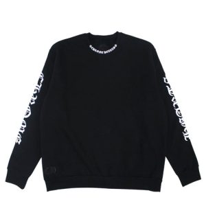 Chrome Hearts Neck Slogan Crewneck – Black