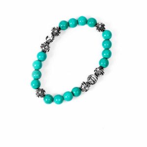 Chrome Hearts Turquoise Bead Bracelet 8MM