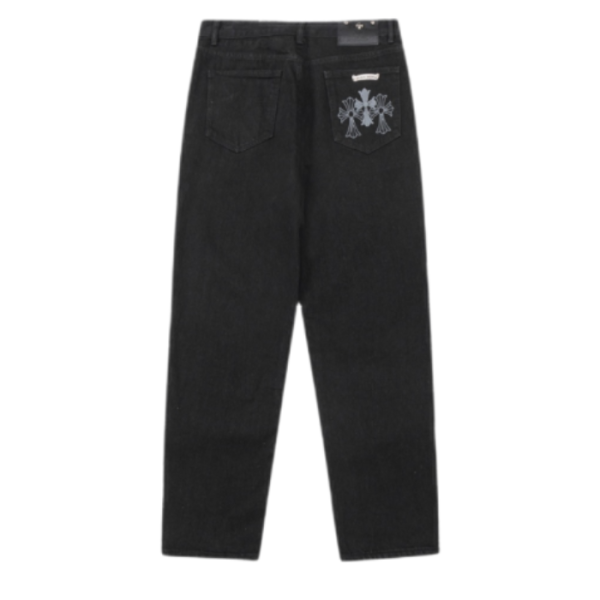 Chrome Hearts cross-distressed jeans