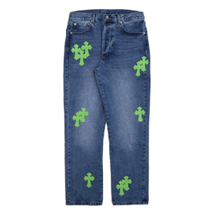 Firmranch Applique Cross Chrome Hearts Pants